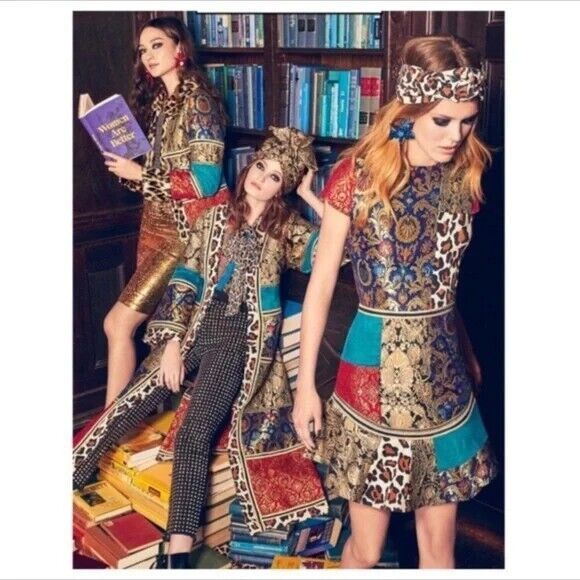 NWT. $595 Alice + Olivia Rapunzel Patchwork Dress Sz 4 - Picture 2 of 14